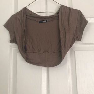 Like new cap sleeve tan shrug